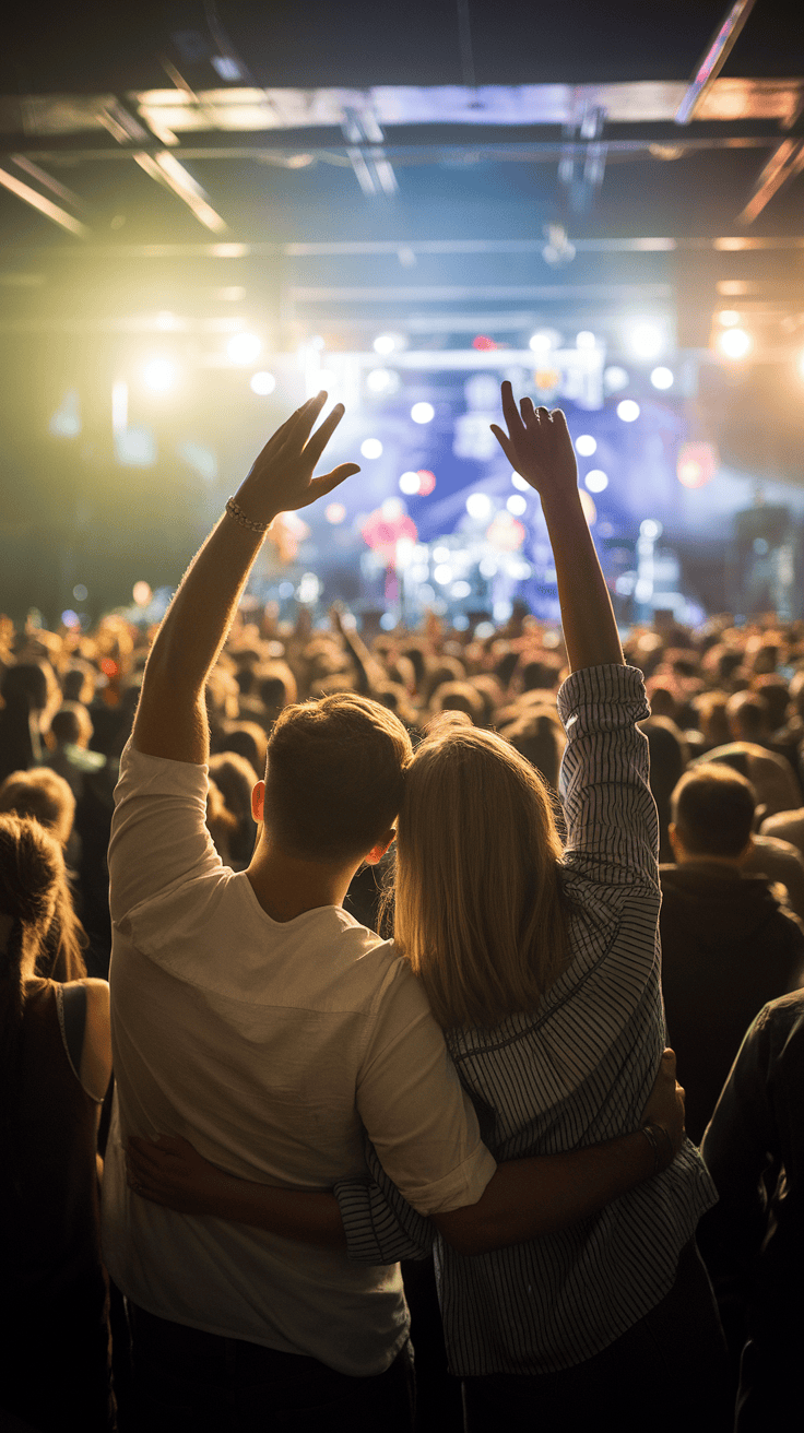 Conciertos en vivo crean energía compartida y recuerdos duraderos.